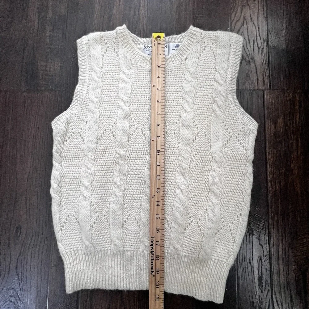 VTG Robert Scott Sweater Vest 34 S M‎ Lagenlook Shetland Wool Scotland Fisherman